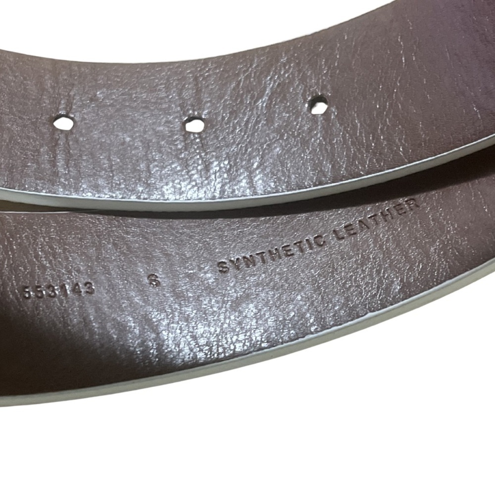 NWT Michael Kors Signature MK Logo Belt - Vanilla/Gold (S) - Picture 4 of 8